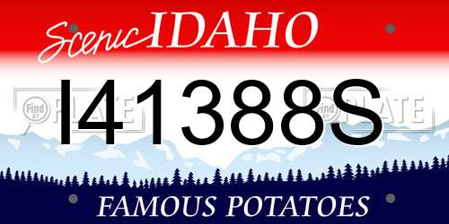 I41388S Idaho License Plate