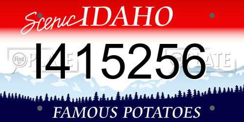 I415256 Idaho License Plate