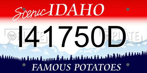 I41750D Idaho License Plate