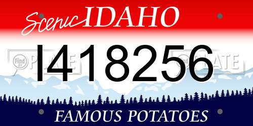 I418256 Idaho License Plate