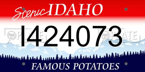 I424073 Idaho License Plate