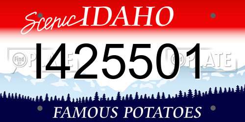 I425501 Idaho License Plate