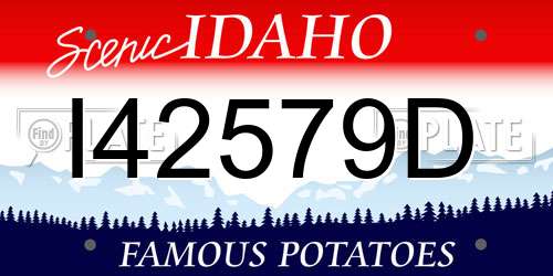 I42579D Idaho License Plate