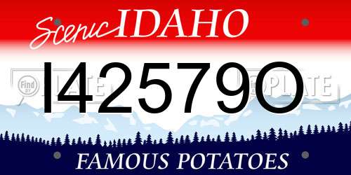 I42579O Idaho License Plate