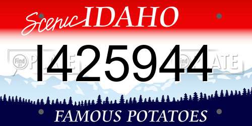 I425944 Idaho License Plate