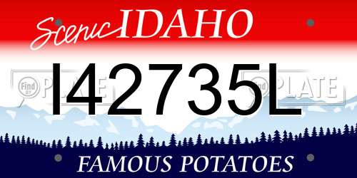 I42735L Idaho License Plate