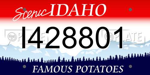 I428801 Idaho License Plate