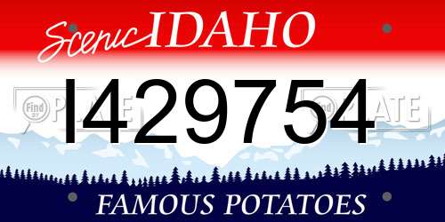 I429754 Idaho License Plate