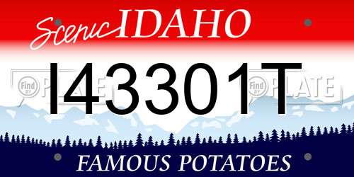 I43301T Idaho License Plate