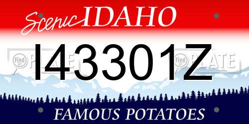 I43301Z Idaho License Plate