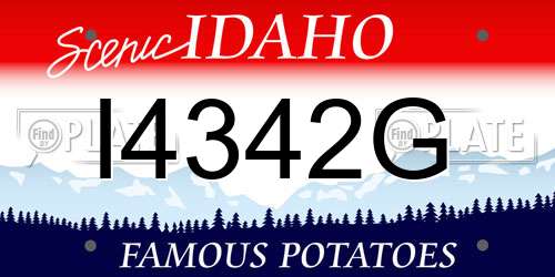 I4342G Idaho License Plate