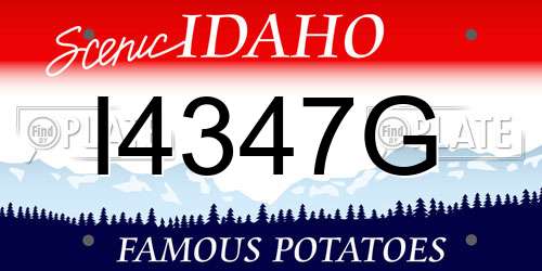 I4347G Idaho License Plate