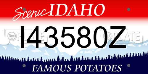 I43580Z Idaho License Plate