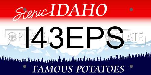 I43EPS Idaho License Plate