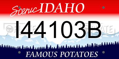 I44103B Idaho License Plate