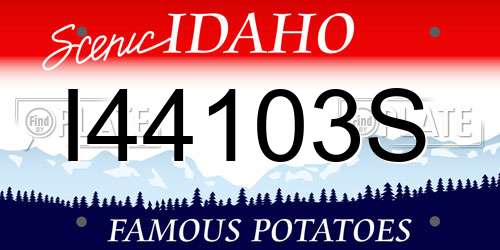 I44103S Idaho License Plate