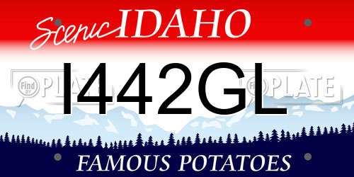 I442GL Idaho License Plate