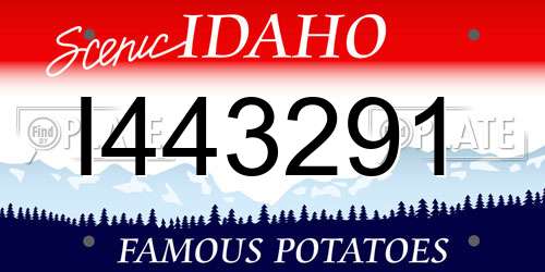 I443291 Idaho License Plate