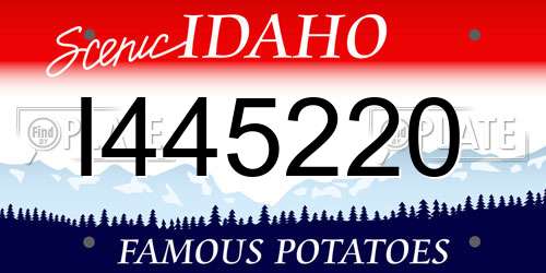 I445220 Idaho License Plate