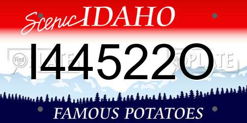 I44522O Idaho License Plate