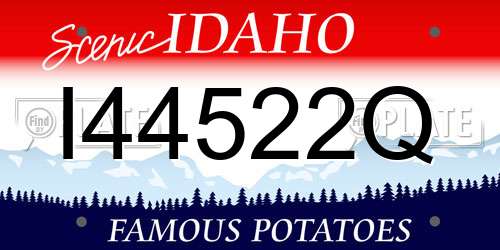 I44522Q Idaho License Plate