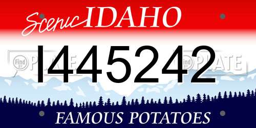 I445242 Idaho License Plate