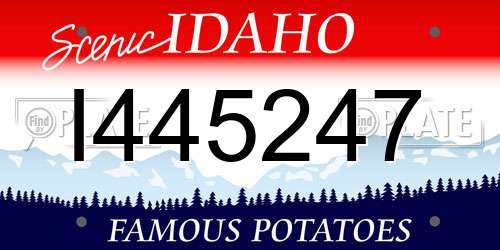 I445247 Idaho License Plate