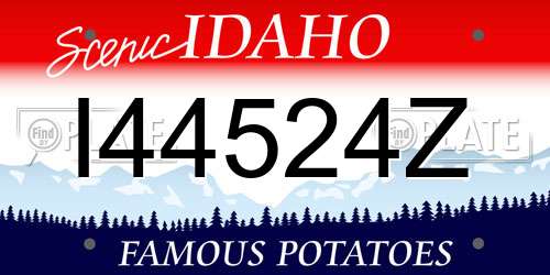 I44524Z Idaho License Plate
