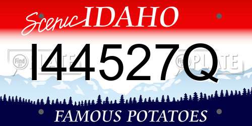 I44527Q Idaho License Plate