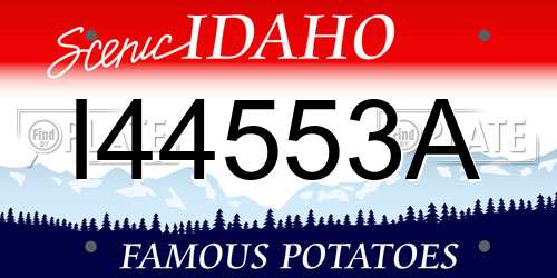 I44553A Idaho License Plate