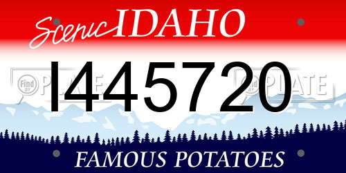 I445720 Idaho License Plate