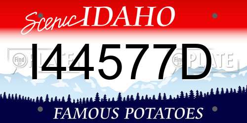 I44577D Idaho License Plate