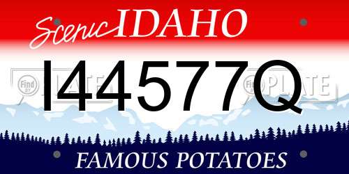 I44577Q Idaho License Plate