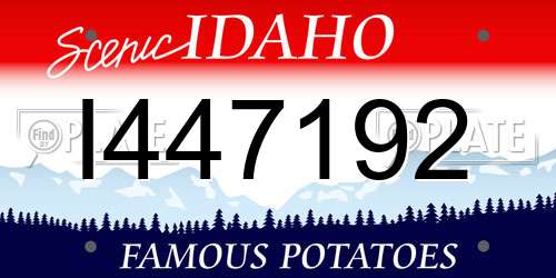 I447192 Idaho License Plate