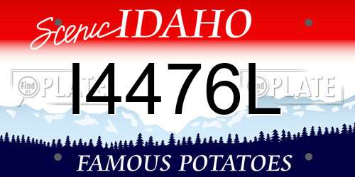 I4476L Idaho License Plate