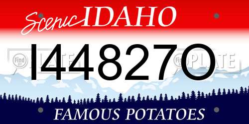 I44827O Idaho License Plate