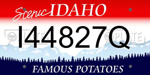 I44827Q Idaho License Plate
