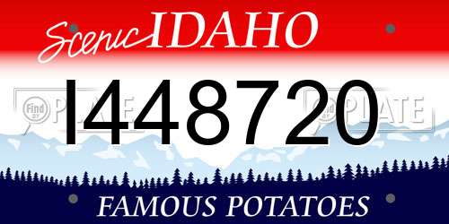 I448720 Idaho License Plate