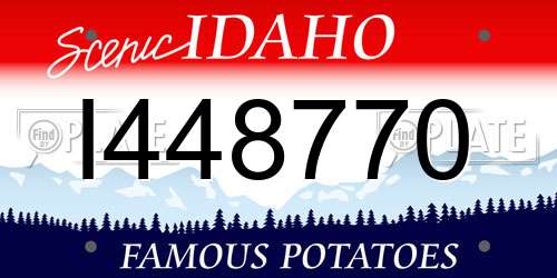 I448770 Idaho License Plate