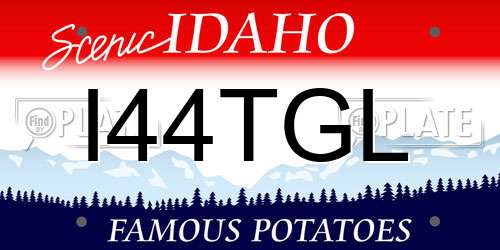 I44TGL Idaho License Plate