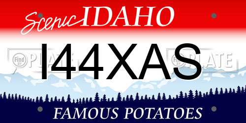 I44XAS Idaho License Plate