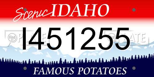 I451255 Idaho License Plate