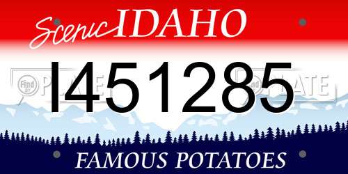 I451285 Idaho License Plate