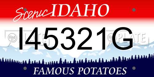 I45321G Idaho License Plate