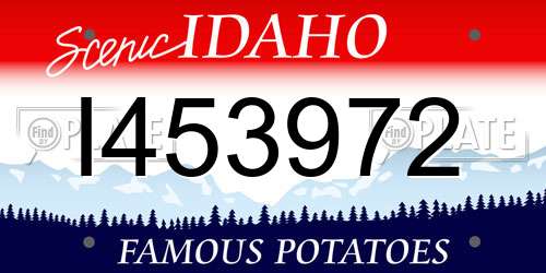 I453972 Idaho License Plate