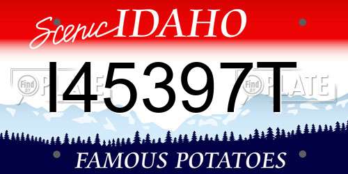 I45397T Idaho License Plate