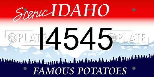I4545 Idaho License Plate