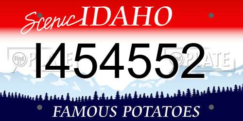 I454552 Idaho License Plate