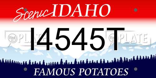 I4545T Idaho License Plate