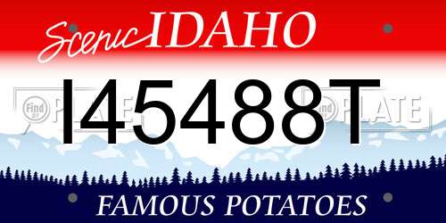 I45488T Idaho License Plate